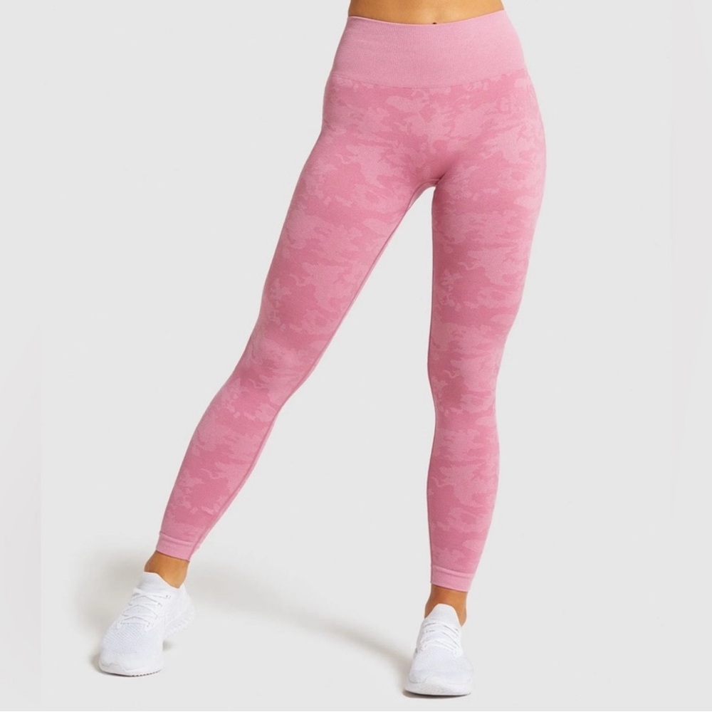 Gymshark Camo Leggings Pink Scrunch Butt